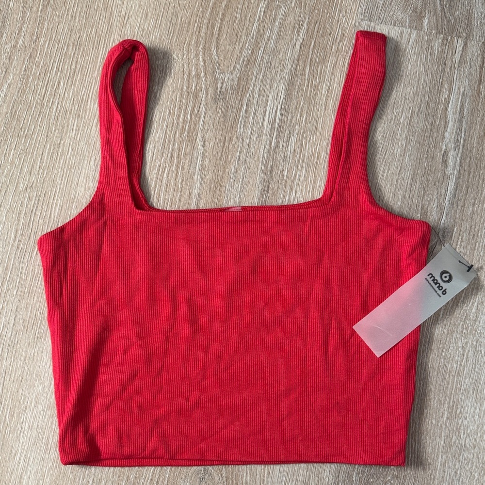 Mono B Red Crop Top